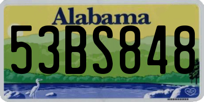 AL license plate 53BS848