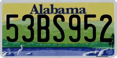 AL license plate 53BS952