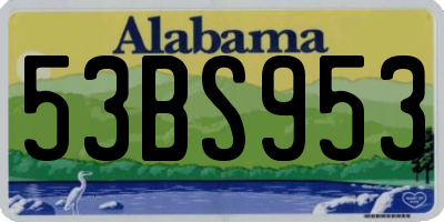 AL license plate 53BS953