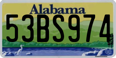 AL license plate 53BS974