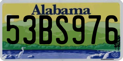 AL license plate 53BS976