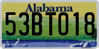 AL license plate 53BT018