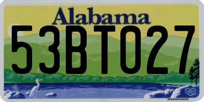 AL license plate 53BT027