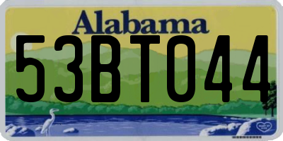 AL license plate 53BT044