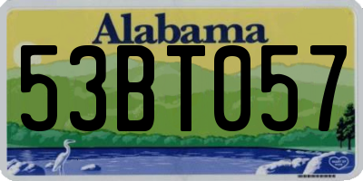 AL license plate 53BT057