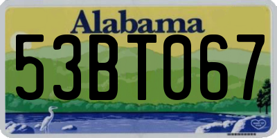 AL license plate 53BT067