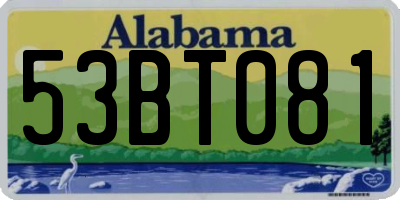 AL license plate 53BT081