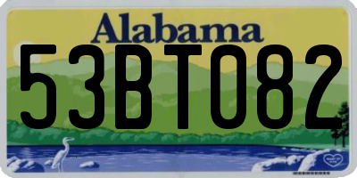 AL license plate 53BT082
