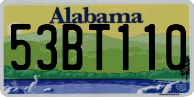 AL license plate 53BT110