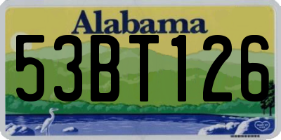 AL license plate 53BT126