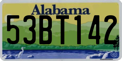 AL license plate 53BT142