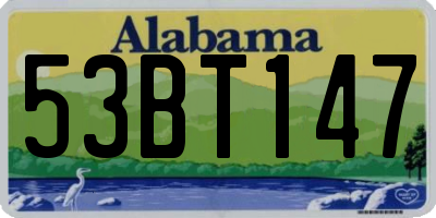 AL license plate 53BT147