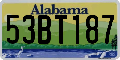 AL license plate 53BT187