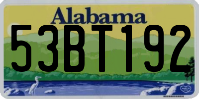 AL license plate 53BT192