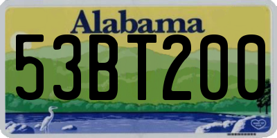 AL license plate 53BT200