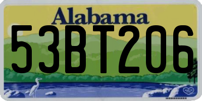AL license plate 53BT206