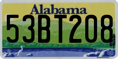 AL license plate 53BT208
