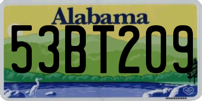 AL license plate 53BT209