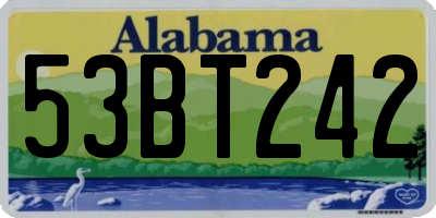 AL license plate 53BT242