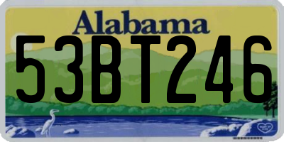 AL license plate 53BT246