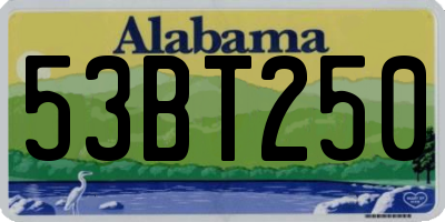 AL license plate 53BT250
