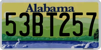 AL license plate 53BT257