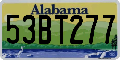 AL license plate 53BT277