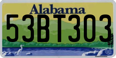 AL license plate 53BT303