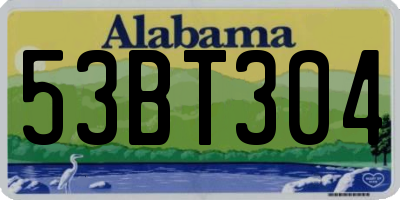 AL license plate 53BT304