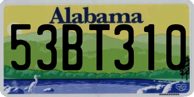 AL license plate 53BT310