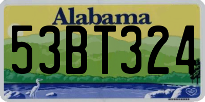 AL license plate 53BT324