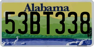 AL license plate 53BT338