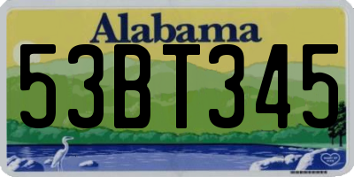 AL license plate 53BT345