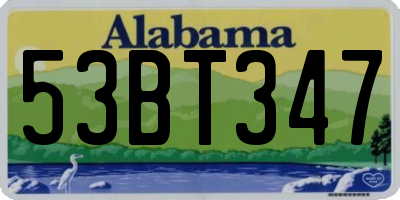 AL license plate 53BT347