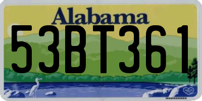 AL license plate 53BT361