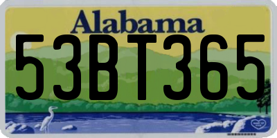 AL license plate 53BT365