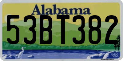 AL license plate 53BT382