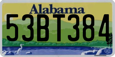 AL license plate 53BT384