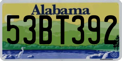 AL license plate 53BT392