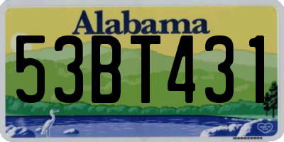 AL license plate 53BT431