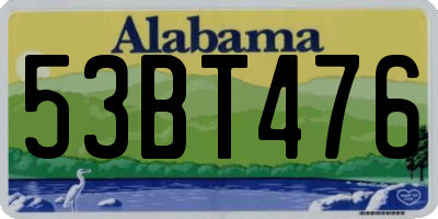 AL license plate 53BT476