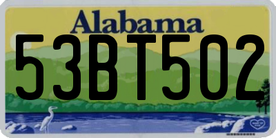 AL license plate 53BT502