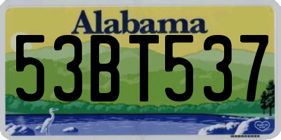 AL license plate 53BT537