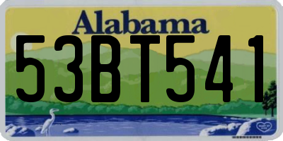 AL license plate 53BT541