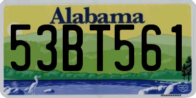 AL license plate 53BT561