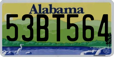 AL license plate 53BT564