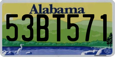 AL license plate 53BT571