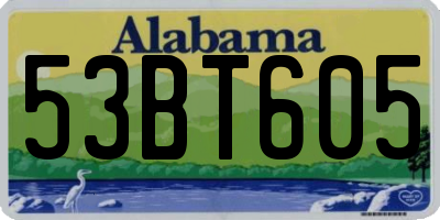 AL license plate 53BT605