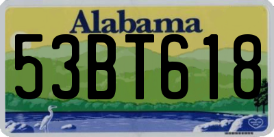 AL license plate 53BT618