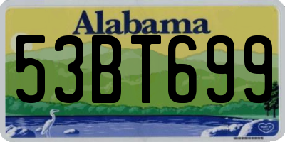 AL license plate 53BT699